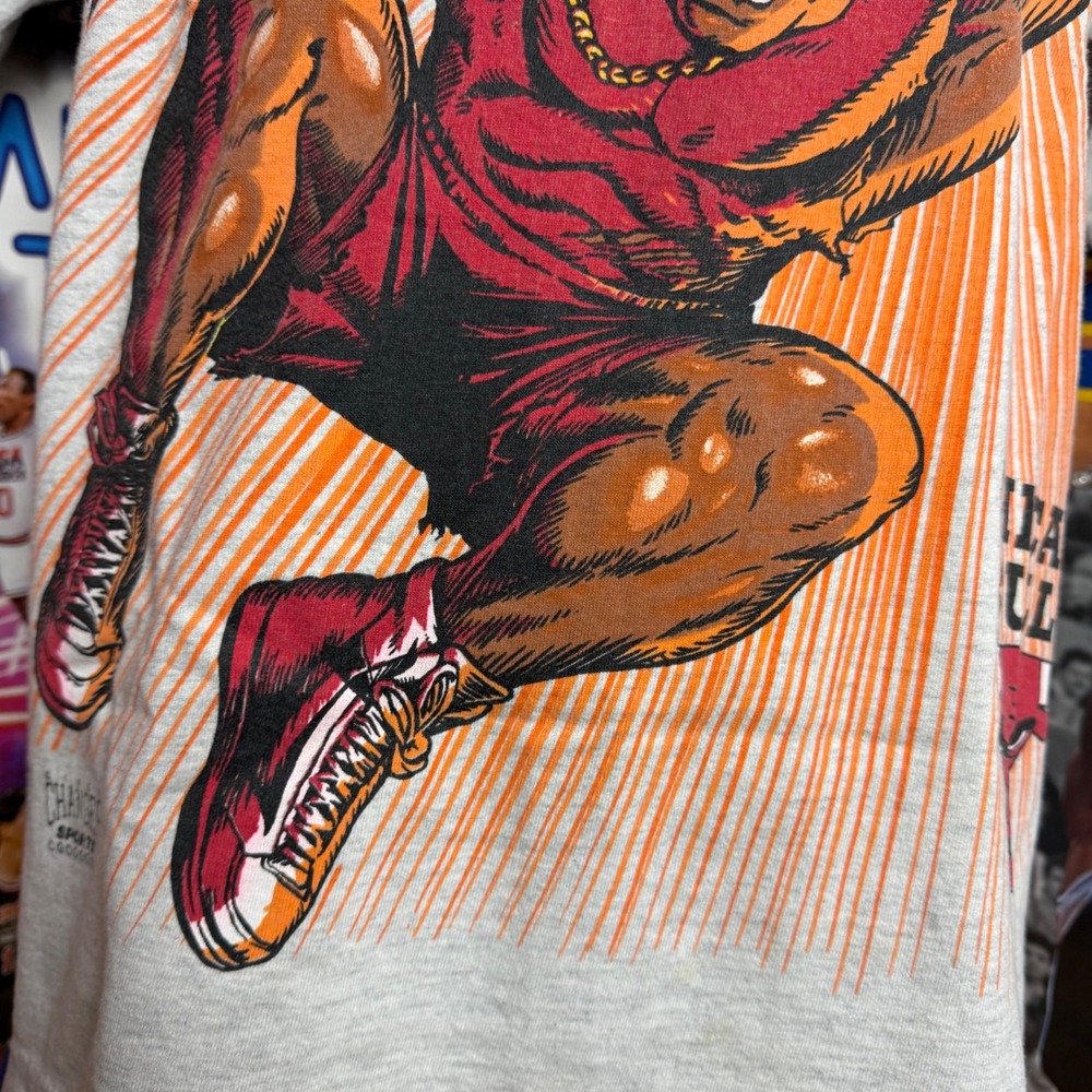 Vintage 90s Chicago Bulls Slammin‎ T Shirt Basketball Graphic Tee Mens Sz Large - Picture 3 of 7